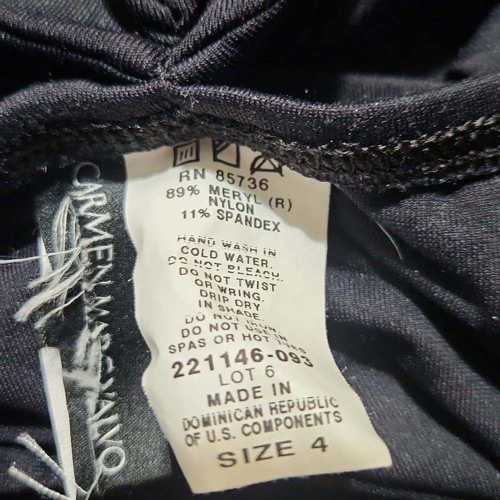 Carmen Marc Valvo Elegant Black Swimwear